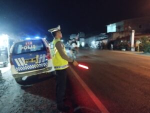 Sat Lantas Polres Batu Bara Laksanakan Patroli Blue Light Di Jam Rawan, Antisipasi Gangguan Kamseltibcarlantas   