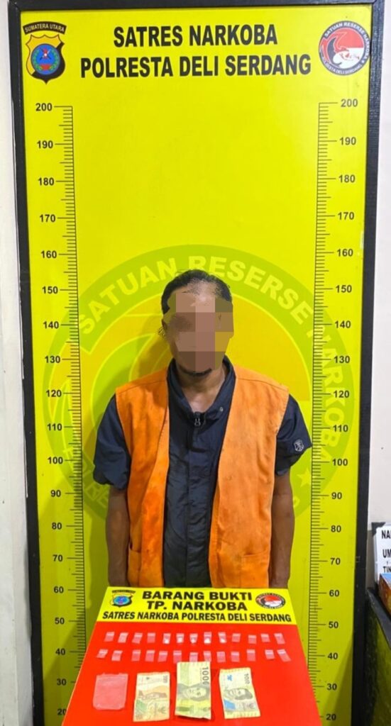 Pelaku Pengedar Narkoba diciduk, dan diboyong ke Sat Narkoba Polresta Deli Serdang”   