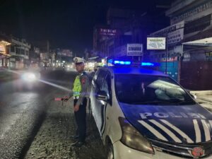 Sat Lantas Polres Batu Bara Laksanakan Patroli Blue Light Di Jalinsum Pos Lantas Indrapura   