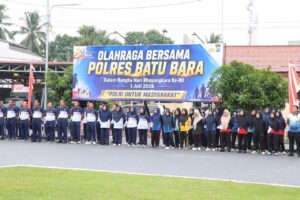 Polres Batu Bara Gelar Olahraga Bersama Forkopimda, Meriahkan Hari Bhayangkara Ke-80   