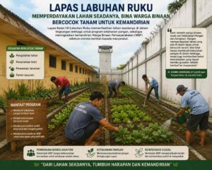 Lapas Labuhan Ruku Memperdayakan Lahan Seadanya, Bina Warga Binaan Bercocok Tanam Untuk Kemandirian