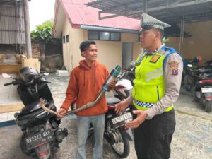 Satlantas Polres Batu Bara Gencarkan Edukasi Tertib Berlalu Lintas dan Penertiban Knalpot Brong