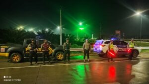 Polres Batu Bara Gelar Patroli Gabungan Malam Hari, Apel Kesiapan Dipimpin AKP Simon E. Simatupang, Sasaran SPBU Jalinsum dan Pintu Tol Lima Puluh   