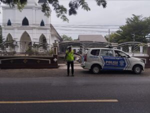 Satlantas Polres Batu Bara Laksanakan Patroli di SPBU Jalinsum Desa Perjuangan – Kegiatan Aman Lancar   