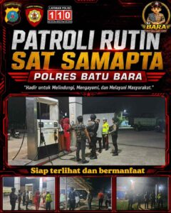 Sat Samapta Polres Batu Bara Gelar Patroli Roda-4, Antisipasi Tindak Pidana 3C, Begal, dan Kejahatan Jalanan   