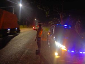 Satlantas Polres Batu Bara lakukan patroli Blue Light – masyarakat merasa nyaman dan aman
