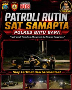 Sat Samapta Polres Batu Bara Lakukan Patroli Roda-4 – Antisipasi Tindak Pidana dan Kejahatan Jalanan