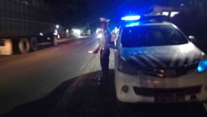 Satlantas Polres Batu Bara Lakukan Patroli Blue Light di Jalinsum Pos Lantas Indrapura – Kegiatan Aman Lancar