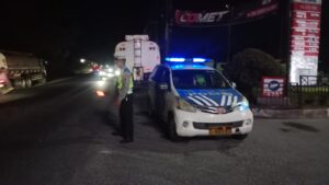 Satlantas Polres Batu Bara Lakukan Patroli di SPBU Jalinsum Desa Sukaraja – Kegiatan Aman Lancar