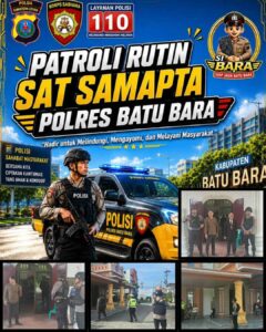 Sat Samapta Polres Batu Bara Lakukan Patroli Rutin Roda-4 – Awasi Area Sekitar Gereja dan Antisipasi Tindak Pidana   