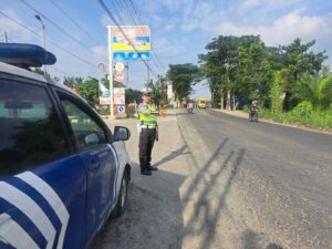 Satlantas Polres Batu Bara Lakukan Patroli SPBU di Jalinsum Sukaraja – Kegiatan Aman Lancar