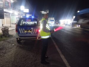 Patroli Malam Berjalan Lancar, Jalinsum Wilayah Sei Bejangkar Tetap Aman   