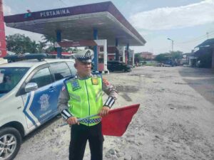Patroli dan Pengaturan Arus di Jalinsum Siparepare, Satlantas Polres Batu Bara Pastikan Perjalanan Aman