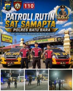 Sasar Berbagai Potensi Gangguan, Polres Batu Bara Siaga Malam   