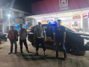 Polsek Medang Deras Gelar Patroli Malam, Antisipasi Geng Motor, Begal dan Tawuran   