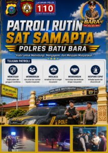 Sat Samapta Polres Batu Bara Gelar Patroli Gabungan Roda Empat, Cegah Kejahatan Jalanan