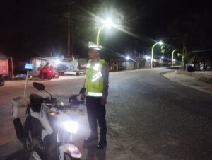 Patroli Blue Light di Taman dan Jalan Viral Sei Bejangkar, Sat Lantas Pastikan Keamanan Malam   