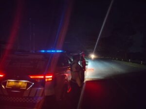 Sat Lantas Polres Batu Bara Tetap Siaga, Laksanakan Patroli Dini Hari di Jalinsum Lima Puluh   