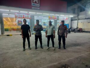 Polsek Medang Deras Laksanakan Patroli Malam Antisipasi Kejahatan Dan Premanisme   