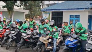Kasat Lantas Polres Pematangsiantar Gelar Aksi Keselamatan Berlalu Lintas Bersama Mitra Grab   