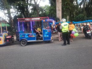 Sat Lantas Polres Pematangsiantar Tertibkan Odong-odong, Kendaraan Modifikasi Tidak Layak Beroperasi Di Jalan Raya