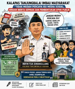 Kalapas Tanjungbalai Imbau Masyarakat Tidak Mudah Percaya Isu Media Sosial, Hindari Berita Sepihak Dan Pembentukan Opini Publik   
