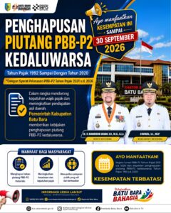 Pemkab Batu Bara Ajak Masyarakat Manfaatkan Program Penghapusan Piutang PBB-P2 Kedaluwarsa   
