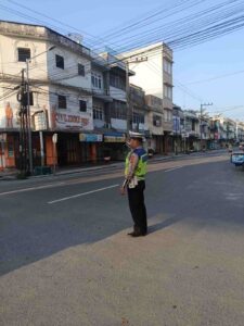 Pos Padat Pagi Jalan Sudirman Berjalan Lancar, Sat Lantas Pematangsiantar Pastikan Arus Lalu Lintas Tetap Terkendali   