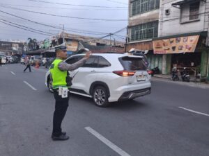 Amankan Jam Pulang Sore, Sat Lantas Pematangsiantar Kawal 18 Titik Persimpangan Kota   