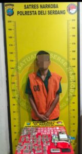 Bekuk Bandar Narkoba di Batang Kuis, Satresnarkoba Polresta Deli Serdang Sita 21 Paket Sabu & 46 Paket Ganja