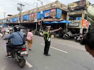 Pos Padat Sore Senin, Sat Lantas Pematangsiantar Kawal 18 Titik Rawan Kepadatan Lalu Lintas