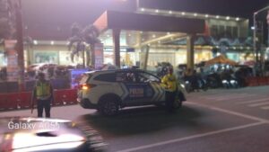 Patroli Blue Light Malam di Jalan Sutomo — Ramayana, Sat Lantas Pematangsiantar Jaga Keamanan Kawasan Perbelanjaan
