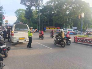 Pos Padat Pagi Kamis, Sat Lantas Pematangsiantar Kawal 35 Titik Rawan Kepadatan Lalu Lintas