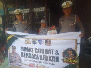 Jum’at Berkah Satlantas Polres Batu Bara: Atur Lalu Lintas & Bagikan Sembako di Jalan Perintis