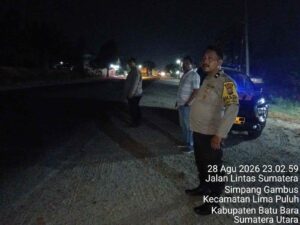 Patroli Mobile Polsek Lima Puluh Sisir Simpang Gambus & Jalinsum, Cegah Tawuran–Geng Motor–Kejahatan Lainnya   