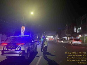 Blue Light Patrol Sat Lantas Pematangsiantar Sisir 4 Ruas Utama Kota, Tekan Balap Liar & Knalpot Brong