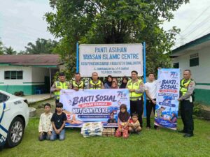 Sat Lantas Polres Pematangsiantar Bagikan Bantuan Sosial di Panti Asuhan, Peringati HUT Lalu Lintas Bhayangkara ke-71
