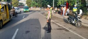 Satlantas Polres Pematangsiantar Atur Arus Pagi di Jalan Merdeka–BRI, Lalu Lintas Berjalan Lancar   