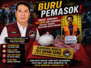 AMBON” Bernyanyi, 153 Gram Sabu Terbongkar: Ayah Ikut Terseret, Polisi Buru Rantai Pemasok