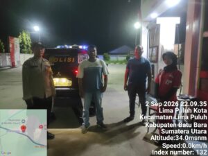 Patroli Mobile Polsek Lima Puluh di SPBU Sumber Padi, Antisipasi Antrian dan Jaga Kamtibmas Wilayah Batu Bara   