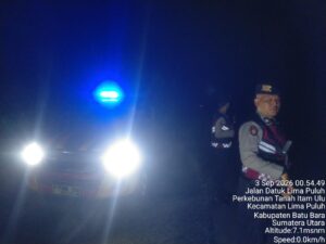 Patroli Blue Light Roda-4 Polres Batu Bara, Sisir Titik Rawan Cegah 3C dan Kejahatan Jalanan   