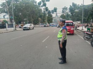 Sat Lantas Polres Pematangsiantar Siagakan 18 Titik Pengaturan, Lancarkan Arus Pulang Kota