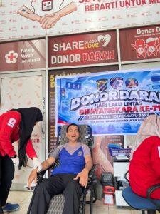 Sambut HUT Lalu Lintas ke-71, Satlantas Polres Batu Bara Gelar Donor Darah
